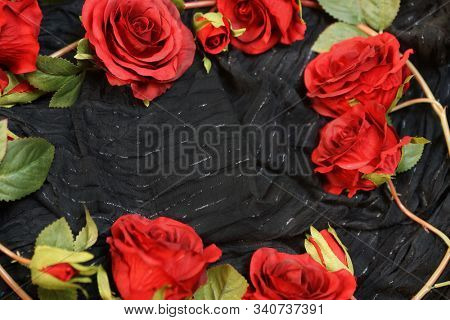 Roses.  Red rose.  Holiday flower. Wedding. High quality silk artificial flowers