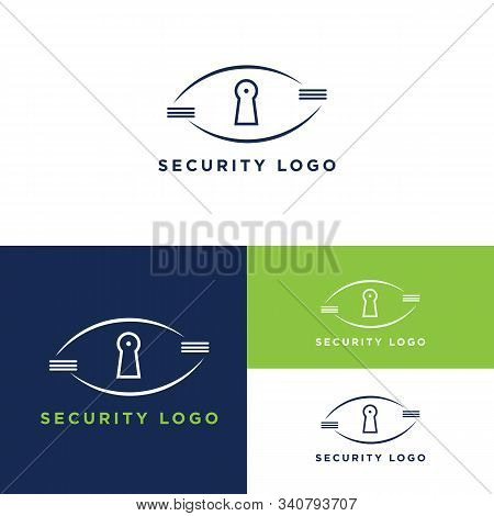 Key Security Cyber Icon Logo Design Vector