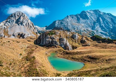 A Sunny Autumn Day In The Carnic Alps In Friuli Venezia-giulia, Italy