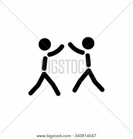 Two Humans Celebrating Success By Giving High Five To Each Other