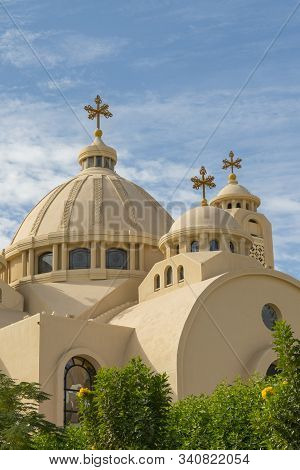 Coptic Orthodox Church In Sharm El Sheikh, Egypt. All Saints Church. Concept Of The Righteous Faith.