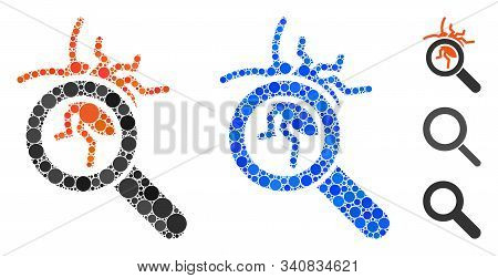 Debugger Explorer Composition Of Filled Circles In Various Sizes And Color Tones, Based On Debugger 