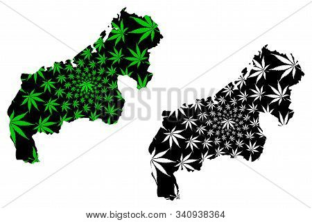 Mahajanga Province (provinces Of Madagascar, Republic Of Madagascar) Map Is Designed Cannabis Leaf G