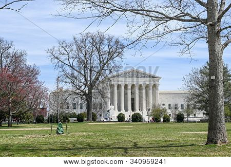 Washington Dc, Usa - March 27, 2019: Supreme Court Of The United States On A Sunny Spring Day In Was