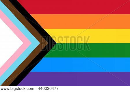 Lgbtq Progress Rainbow Flag. Pride Flag. Lgbt