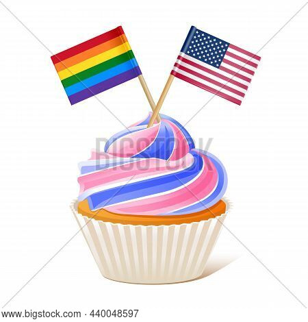 Rainbow Flaf And American Flag Toothpick Decorate