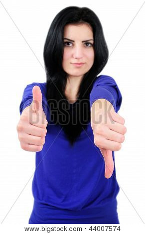 Isolierte Casual Woman