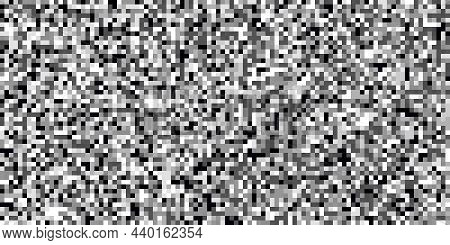 Tv Screen Noise Pixel Glitch Texture Background Vector Illustration. Analog Tv Static Video Noise. N