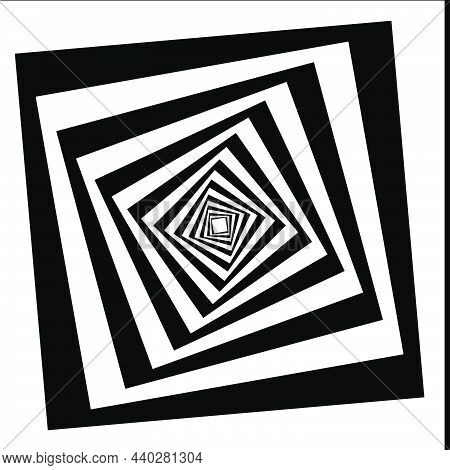 Abstract Op-art Element. Optical, Visual Art, Artistic Element Illustration