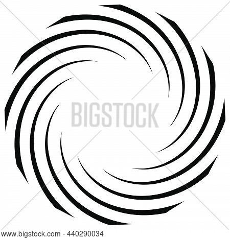 Spiral, Swirl, Twirl Element. Cochlear, Vortex, Vertigo Design Shape