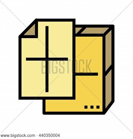 Manilla Paper Color Icon Vector. Manilla Paper Sign. Isolated Symbol Illustration