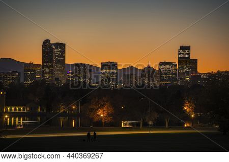 Denver The Capital Of Colorado, American Metropolis Located In The South Platte River Valley. United