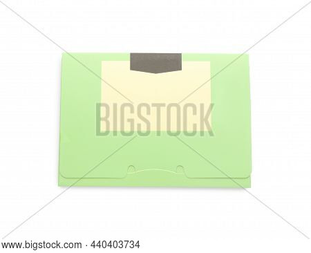 Package Of Facial Oil Blotting Tissues Isolated On White, Top View. Mattifying Wipes