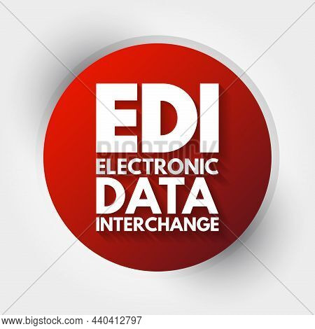 Edi - Electronic Data Interchange Acronym, Technology Concept Background