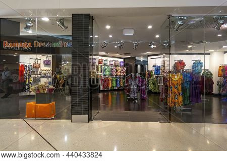 Townsville, Queensland, Australia - November 2021: Bamaga Dreamtime Fashion Store With Aboriginal Th