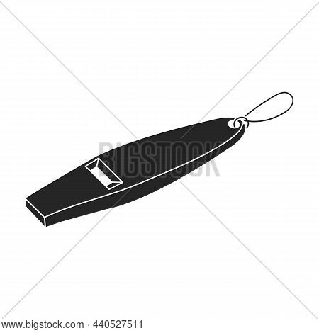 Whistle Vector Icon.black Vector Icon Isolated On White Background Whistle.
