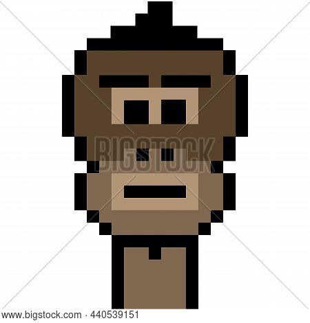 Nft Art A Cryptopunk A Monkey. 8 - Bit