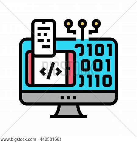 Programming Software Color Icon Vector. Programming Software Sign. Isolated Symbol Illustration