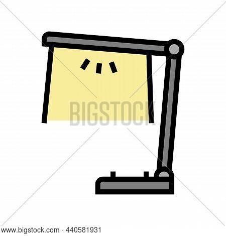 Wide Led Desk Lamp Color Icon Vector. Wide Led Desk Lamp Sign. Isolated Symbol Illustration