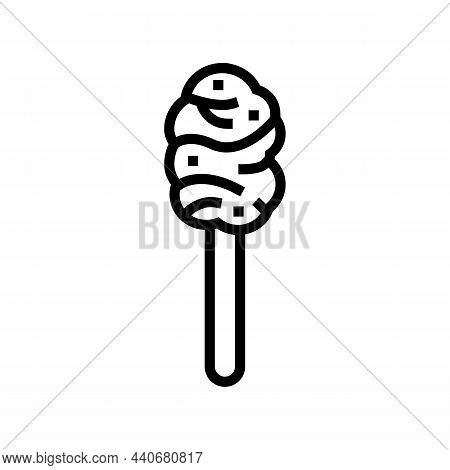 Maple Taffy Line Icon Vector. Maple Taffy Sign. Isolated Contour Symbol Black Illustration
