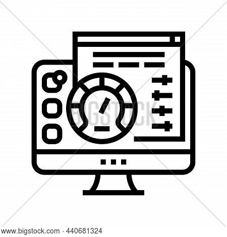Utility Software Line Icon Vector. Utility Software Sign. Isolated Contour Symbol Black Illustration