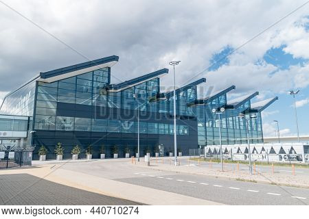 Gdansk, Poland - August 4, 2021: Passenger Terminal Of Lech Walesa Airport Gdn.