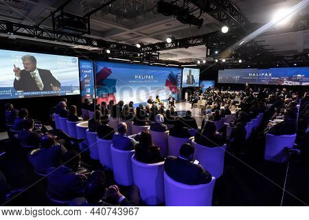 Halifax, Canada - Nov. 19, 2021: Working Moments During Halifax International Security Forum (hfx) W