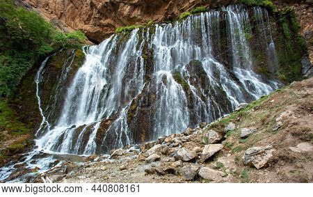 Kapuzbashi Falls, Turkey. River At The Foot Of The Mountain.