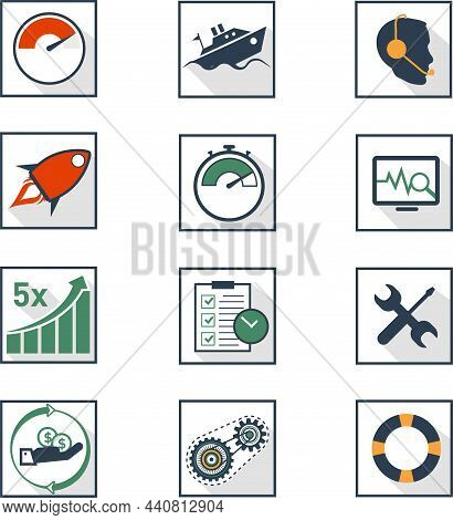 Ecommerce Online Web Business Vector Icon Set