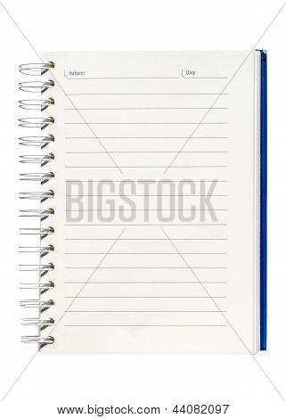 Blank Background Paper Spiral Notebook