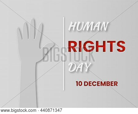 International Human Rights Day Vector Design In Paper Cut Style. Vector For Banners , Poster, Flyers