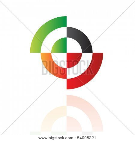 Colorful Abstract Target Icon