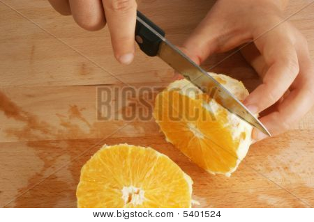 Prepare Fruit To Make A Fruitsalad