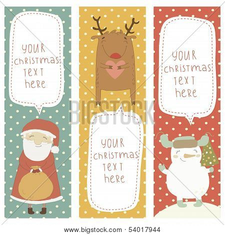 A set of Christmas and New Year banners.