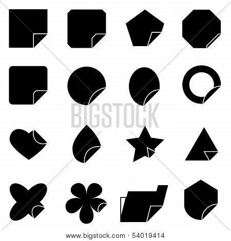 Set Of Corner Lebel Icons