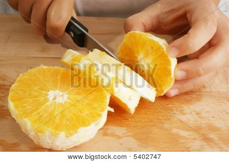 Prepare Fruit To Make A Fruitsalad