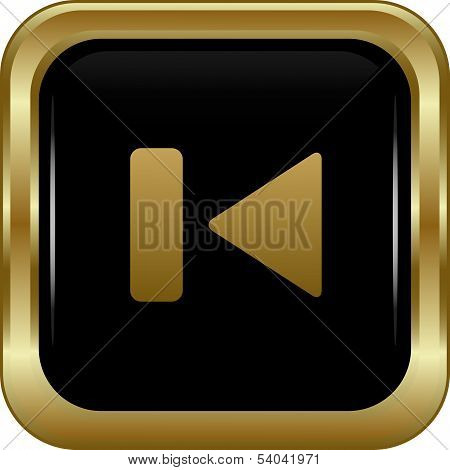 Black Gold Skip Button.