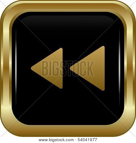 Black Gold Skip Button.