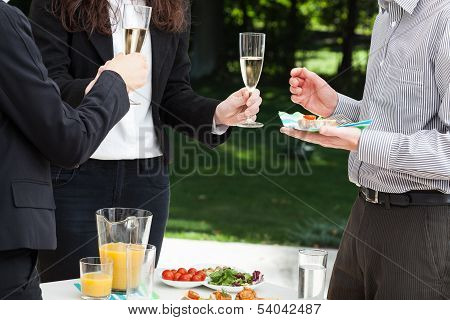 Business Meeting In The Garden