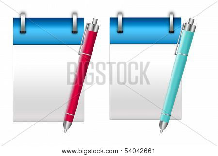 notepad and pen