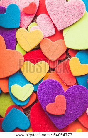 Colorful hearts