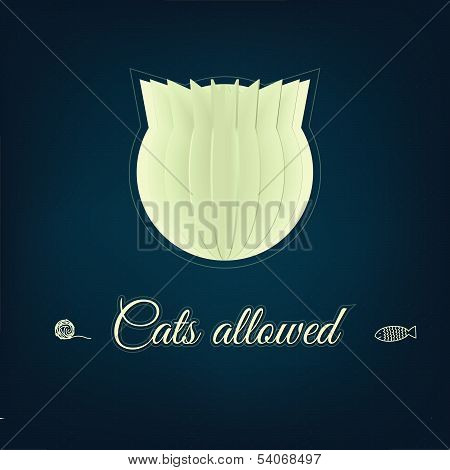 Paper crafted cat poster