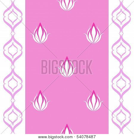 Vector seamless patterns (tiling). Pink color.