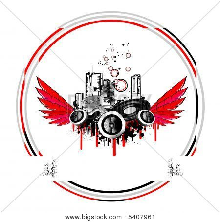 Urbano de discoteca de fondo con colores de alto contraste