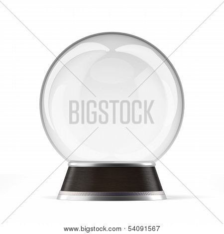 Empty snow globe