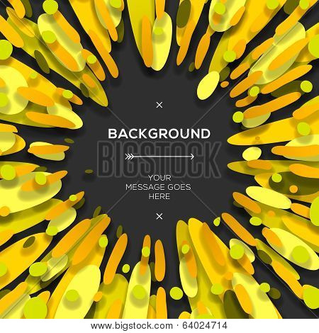Yellow modern geometrical abstract background