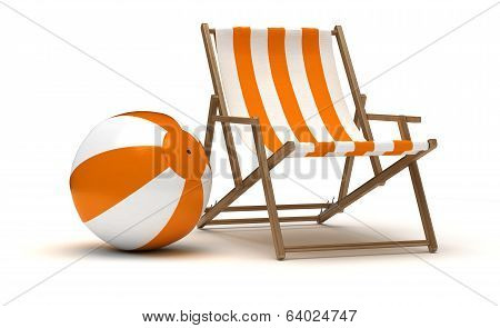 Beach Chair And Beach Ball