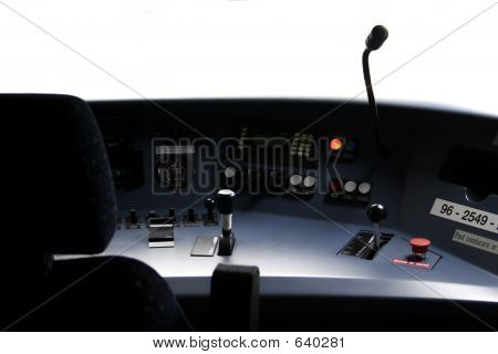 Train Lokomotive de la Inside.Isolated sur blanc