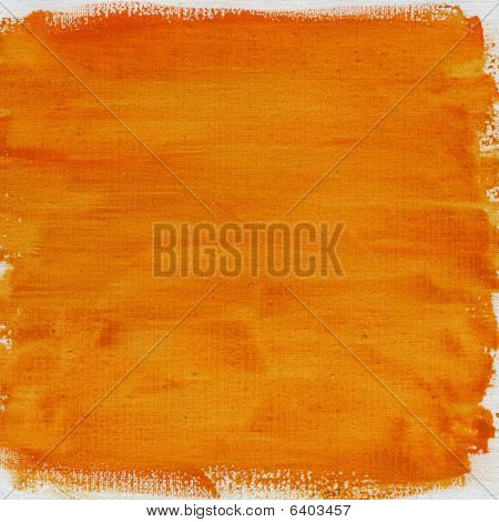 Abstract acquerello arancione con Texture tela