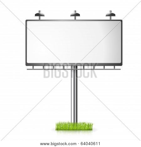 Billboard vector background with grass